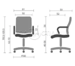 Крісло офісне Лестер білий сітка